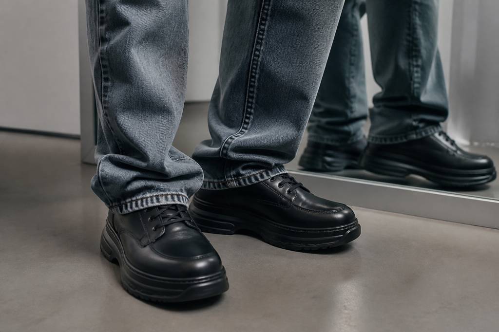 2000 mode: schuhe, die größer machen, im stil der zweitausender geschniegelt